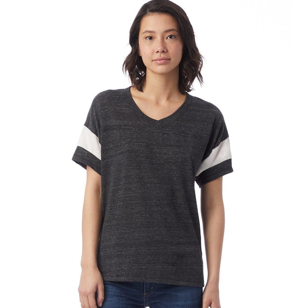 Alternative Apparel Powder Puff Tee Black+Ivory